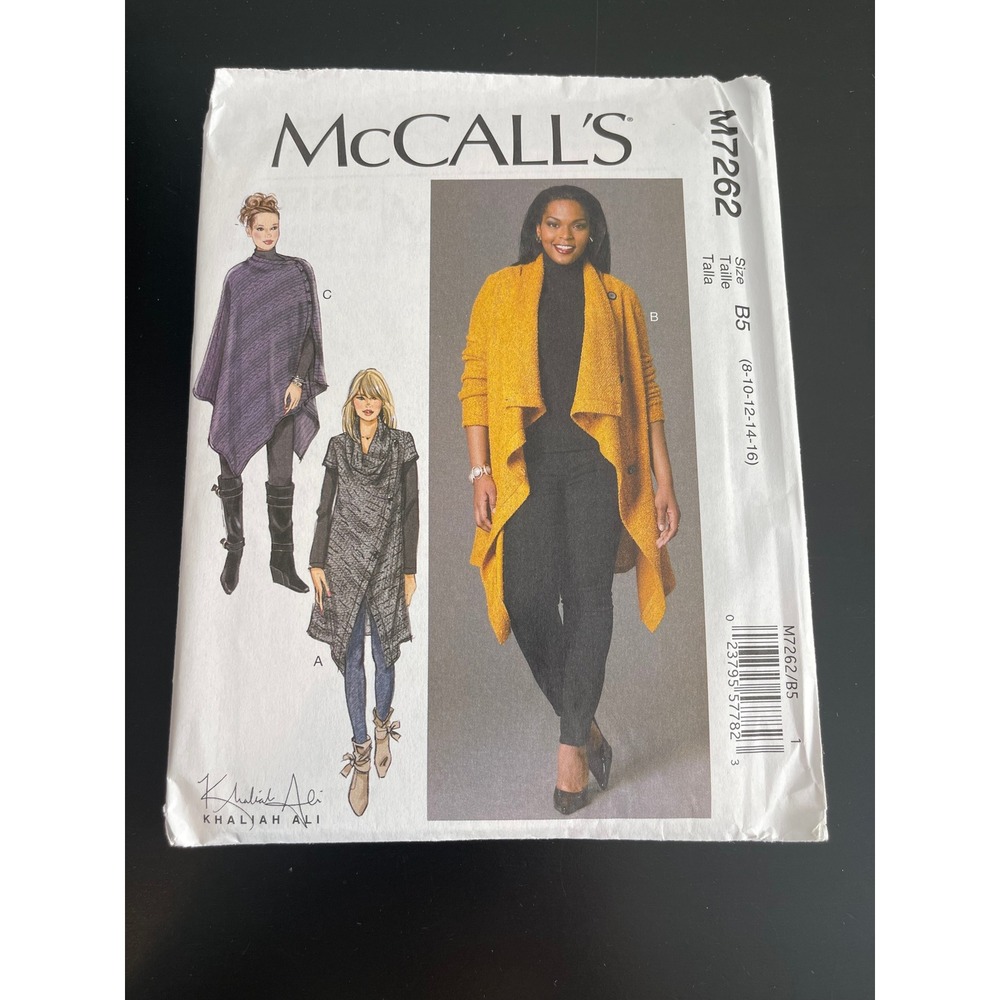 00475 -‎ McCall's M7262 Misses Womens Sweater Pattern Khaiijah Ali Sz B5 8-16